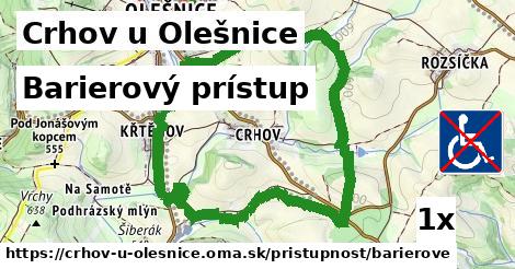 barierový prístup v Crhov u Olešnice