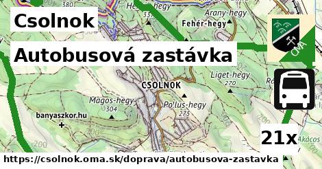 Autobusová zastávka, Csolnok