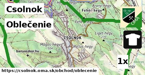 Oblečenie, Csolnok