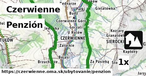 Penzión, Czerwienne