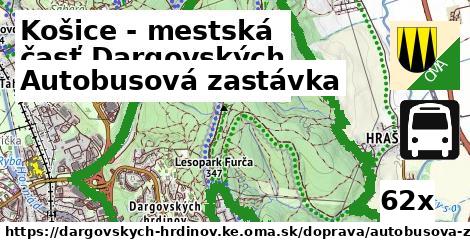 Autobusová zastávka, Košice - mestská časť Dargovských hrdinov