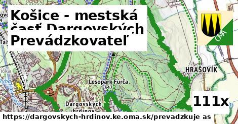 prevádzkovateľ v Košice - mestská časť Dargovských hrdinov