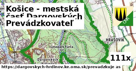 prevádzkovateľ v Košice - mestská časť Dargovských hrdinov