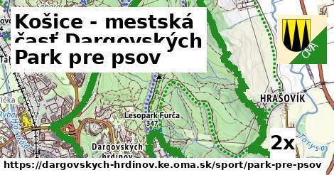 park pre psov v Košice - mestská časť Dargovských hrdinov