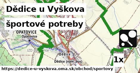 športové potreby v Dědice u Vyškova