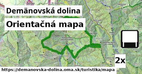 Orientačná mapa, Demänovská dolina