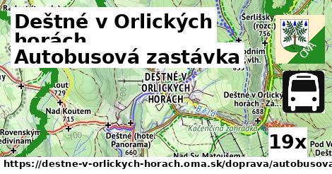 Autobusová zastávka, Deštné v Orlických horách