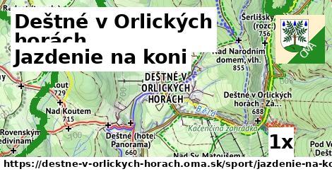 Jazdenie na koni, Deštné v Orlických horách