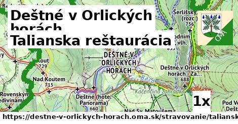 Talianska reštaurácia, Deštné v Orlických horách