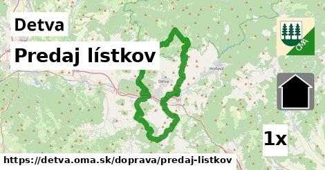 predaj lístkov v Detva