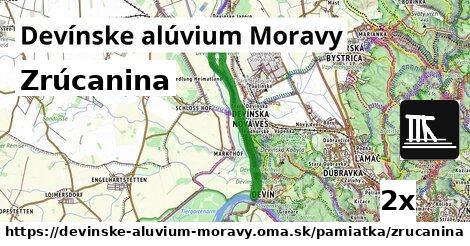 Zrúcanina, Devínske alúvium Moravy