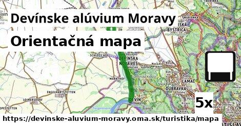 Orientačná mapa, Devínske alúvium Moravy