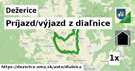 Príjazd/výjazd z diaľnice, Dežerice