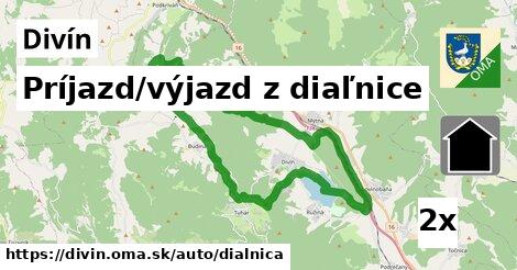 Príjazd/výjazd z diaľnice, Divín