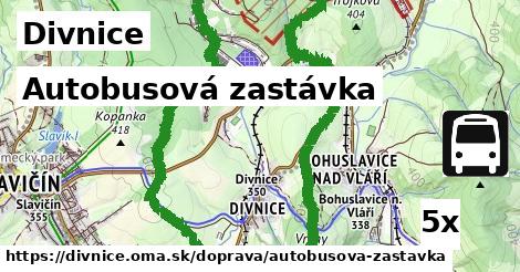 autobusová zastávka v Divnice