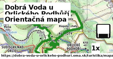 orientačná mapa v Dobrá Voda u Orlického Podhůří