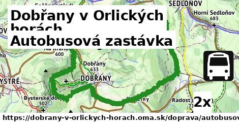 Autobusová zastávka, Dobřany v Orlických horách