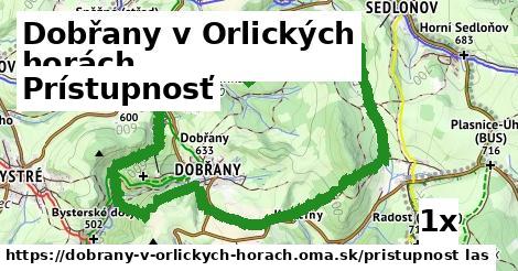 prístupnosť v Dobřany v Orlických horách