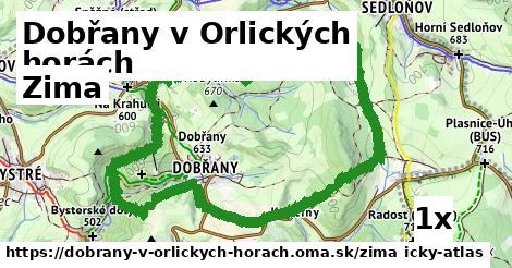 zima v Dobřany v Orlických horách