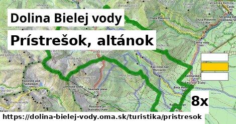 Prístrešok, altánok, Dolina Bielej vody