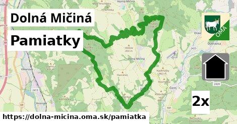 pamiatky v Dolná Mičiná