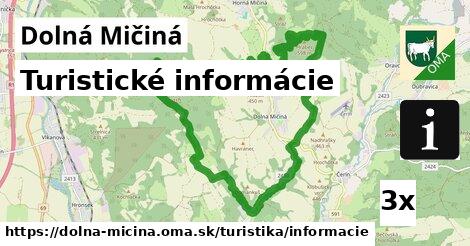 Turistické informácie, Dolná Mičiná