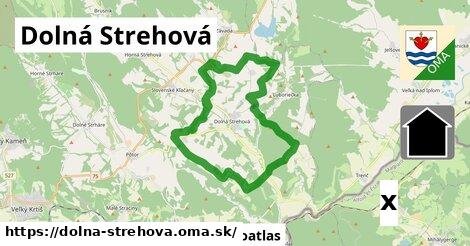 orientačná mapa v Dolná Strehová