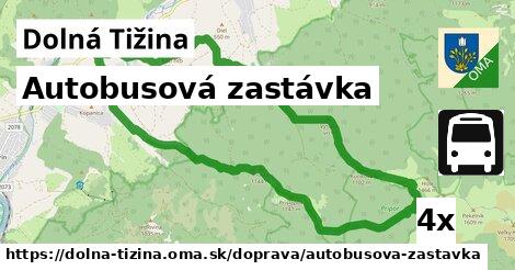 Autobusová zastávka, Dolná Tižina