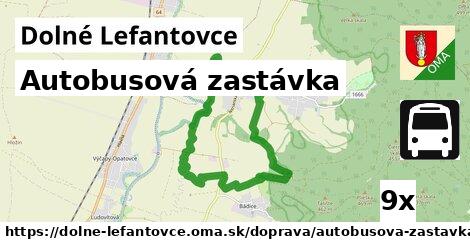 Autobusová zastávka, Dolné Lefantovce