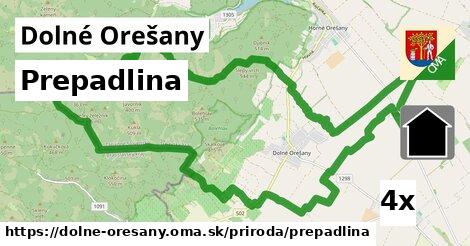 Prepadlina, Dolné Orešany