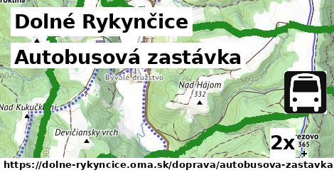 Autobusová zastávka, Dolné Rykynčice