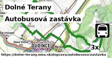 Autobusová zastávka, Dolné Terany