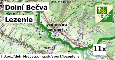 lezenie v Dolní Bečva