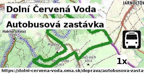 autobusová zastávka v Dolní Červená Voda