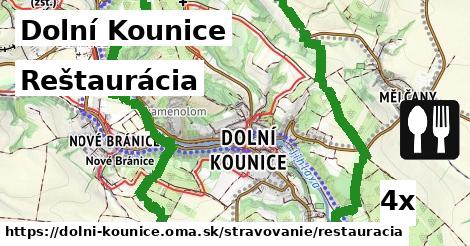 Reštaurácia, Dolní Kounice