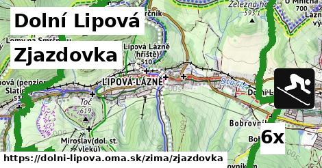 zjazdovka v Dolní Lipová