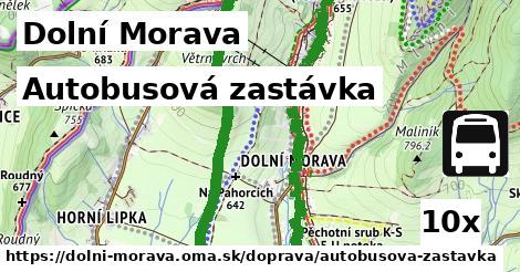 Autobusová zastávka, Dolní Morava