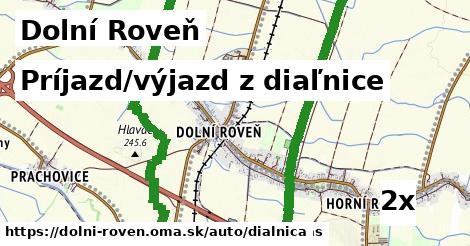 Príjazd/výjazd z diaľnice, Dolní Roveň