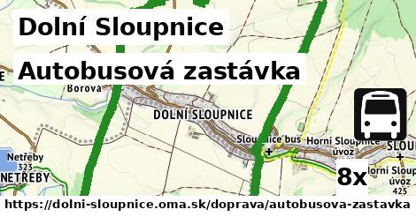 Autobusová zastávka, Dolní Sloupnice