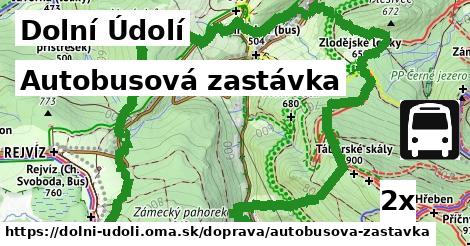 Autobusová zastávka, Dolní Údolí