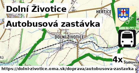 Autobusová zastávka, Dolní Životice
