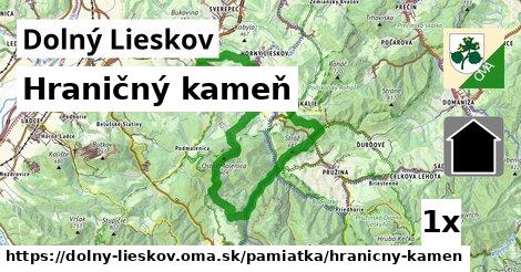 Hraničný kameň, Dolný Lieskov