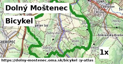 bicykel v Dolný Moštenec