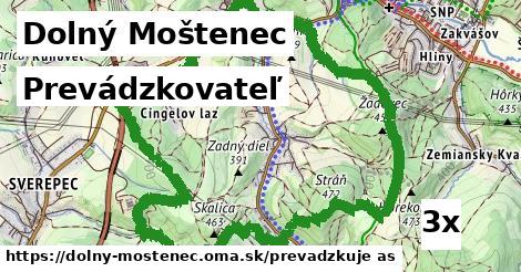 prevádzkovateľ v Dolný Moštenec