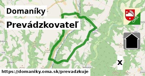 prevádzkovateľ v Domaníky