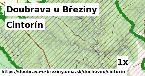 Cintorín, Doubrava u Březiny