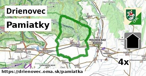 pamiatky v Drienovec