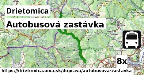 Autobusová zastávka, Drietomica