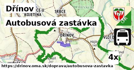 autobusová zastávka v Dřínov