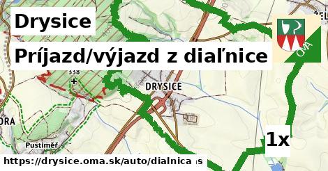 Príjazd/výjazd z diaľnice, Drysice